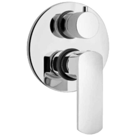 MISCELATORE INCASSO DOCCIA CON DEVIATORE ""STILE"" Cromo