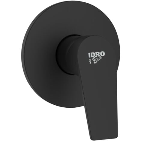 IDROBRIC Miscelatore Incasso Doccia Serie Milton Nero Opaco