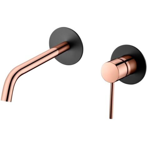 Miscelatore Incasso Lavabo Milos Stick Nero Oro Rosa Imex Imex Glis045 Nor