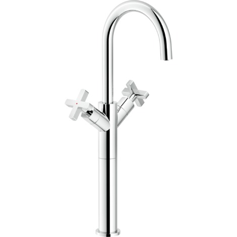 Miscelatore lavabo a bacinella con scarico 1 1/4” Nobili serie Lira LR116228/2CR  Cromato - Ottone