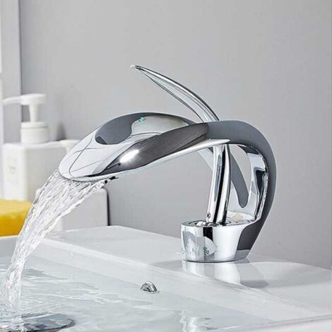 Miscelatore lavabo a cascata cromato Line
