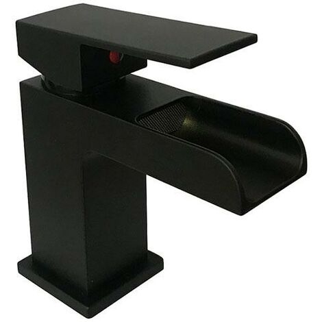 Miscelatore lavabo a cascata TANO nero opaco