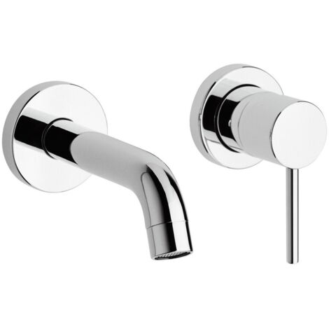 Miscelatore lavabo a muro con piastre Ø66 mm Paini Cox 78CR208 Cromo