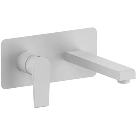 Miscelatore lavabo a muro Mariani serie Artic in ottone bianco opaco