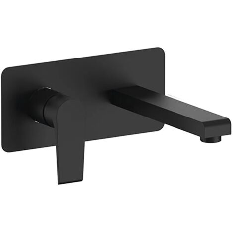 Miscelatore lavabo a muro Mariani serie Artic in ottone nero opaco