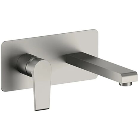 Miscelatore lavabo a muro Mariani serie Artic in ottone spazzolato