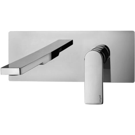 Miscelatore lavabo a muro Tango cromo con piastra di Paffoni