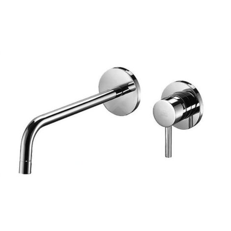 Miscelatore lavabo a parete con piastre Ø70 mm Paffoni Light LIG105CR70 Cromo - 178 mm