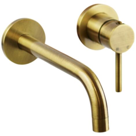 Miscelatore lavabo a parete in colore bronzo linea moderna Pollini Jessy MXLIMCMMCOA  Bronzo