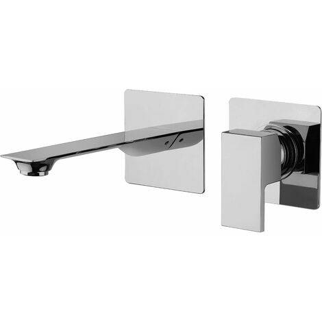 Miscelatore lavabo a parete in ottone cromato con piastre da 96x90 mm Paini Venti V2CR208  Cromo