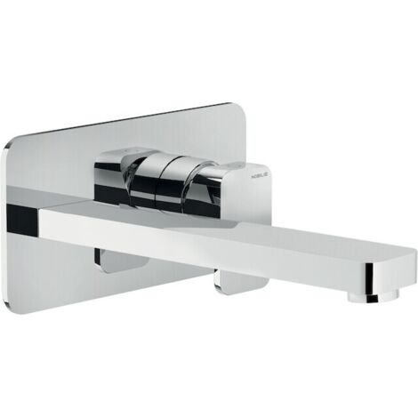 Miscelatore lavabo a parete in ottone cromato Nobili Loop LP90198/1CR  Cromo - 200 mm