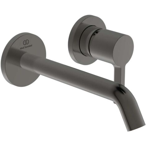 Miscelatore lavabo a parete JOY sporgenza 180 mm Rosone tondo magnetico grigio IDEAL STANDARD