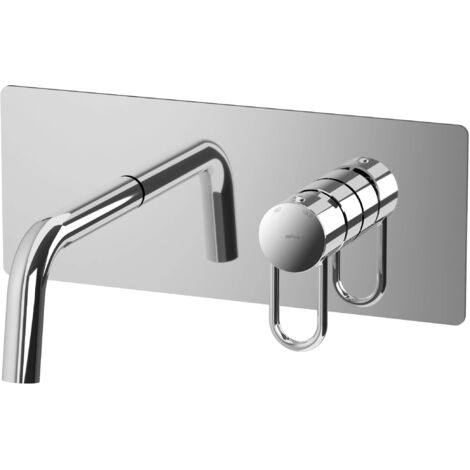 Miscelatore lavabo ad incasso con bocca l. 248 mm Paffoni serie Joker JK106NO  Ottone - Nero opaco