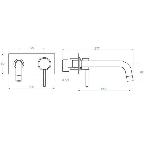 Miscelatore Lavabo ad Incasso in Ottone Cromato Mod. Ava