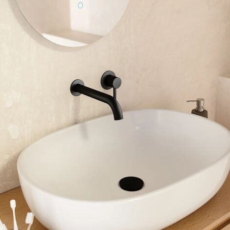 Miscelatore Lavabo ad Incasso in Ottone Nero Opaco Mod. Bette