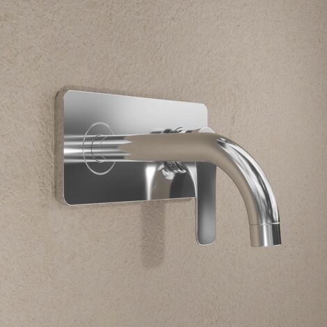 Miscelatore Lavabo ad Incasso senza Scarico in Ottone Cromato Mod.Mia