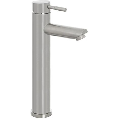 Miscelatore lavabo alto acciaio spazzolato e piletta click-clack  York
