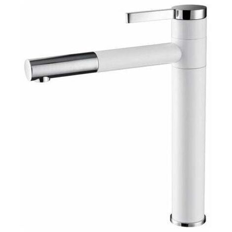 Miscelatore lavabo alto bianco e cromato - Graffias - MSBD