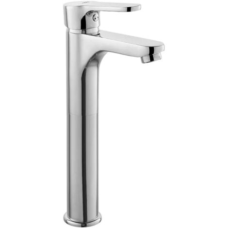 Miscelatore lavabo alto cromato con piletta serie Paco