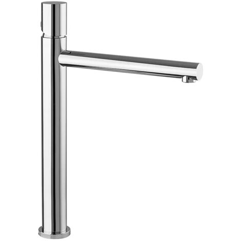 Miscelatore lavabo alto cromo senza leva in acciaio inox Gemini