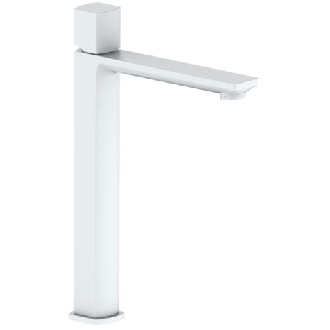 Miscelatore lavabo alto in ottone color bianco con portata limitata - serie Marte