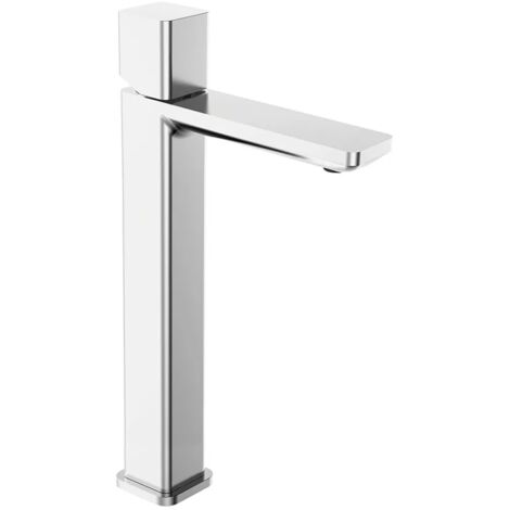 Miscelatore lavabo alto in ottone con manopola e piletta click clack Lotus