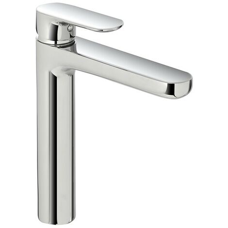 Miscelatore lavabo alto in ottone cromato con piletta click clack Kreo