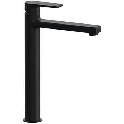 Miscelatore lavabo alto Mariani serie Artic in ottone nero opaco