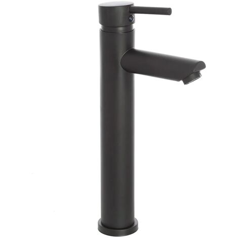 Miscelatore lavabo alto nero opaco con piletta click clack  York