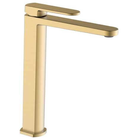 Miscelatore lavabo alto oro opaco senza piletta - serie Venere