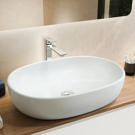 Miscelatore Lavabo Alto senza Scarico Slim in Ottone Cromato Mod. Ingrid