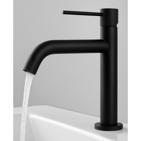 Miscelatore lavabo Ames – nero – miscelatore con set di installazione