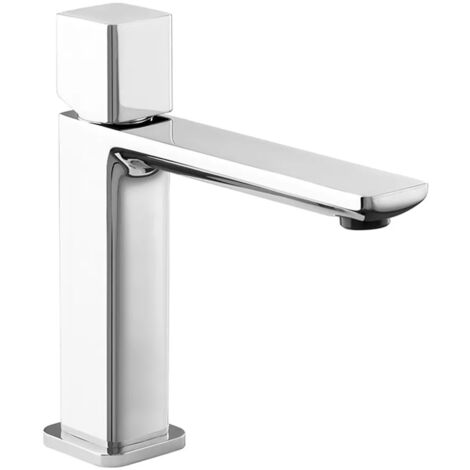 Miscelatore lavabo bocca lunga in ottone con manopola e piletta click clack Lotus