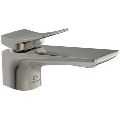 Miscelatore lavabo CHECK sporgenza 132 mm silver Storm con piletta IDEAL STANDARD