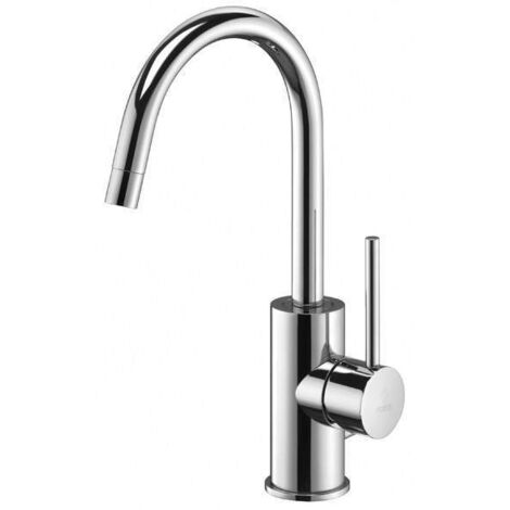 Miscelatore lavabo con canna orientabile bianco opaco Paffoni serie Light LIG078BO  Ottone - Bianco Opaco