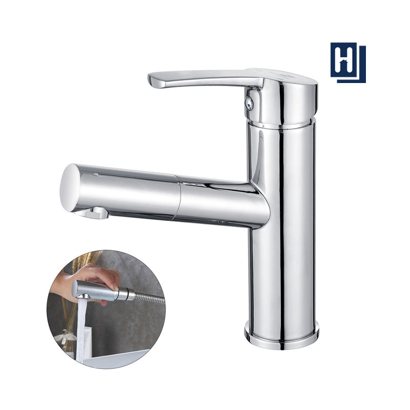 Miscelatore Lavabo Con Doccetta.Miscelatore Lavabo Con Doccetta Estraibile Cromato Homelody Sd8038