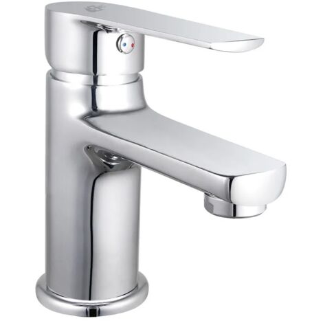 Miscelatore lavabo cromato lucido con flessibili e piletta Juliette