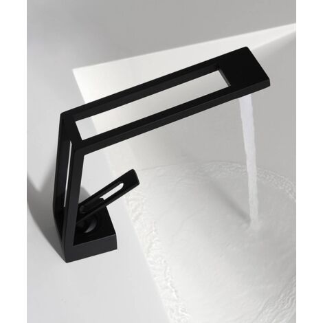 Miscelatore lavabo design - Nero opaco