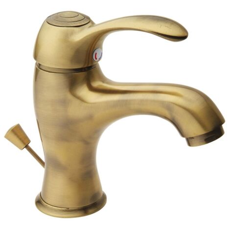 Miscelatore lavabo finitura ottone antico - serie Oxford