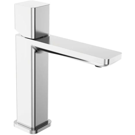 Miscelatore lavabo in ottone con manopola e piletta click clack Lotus