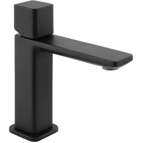 Miscelatore lavabo in ottone nero opaco con piletta click clack Lotus