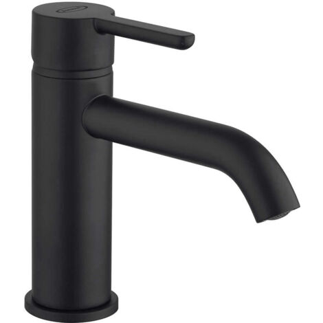 Miscelatore lavabo Jacuzzi rubinetteria Sunset nero per piletta click clack