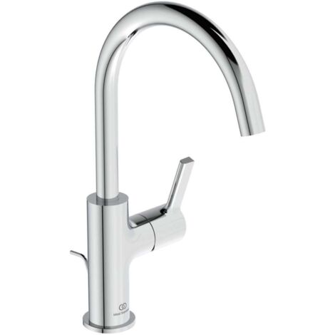 Miscelatore lavabo JOY sporgenza 169 mm cromo con bocca alta, con piletta IDEAL STANDARD