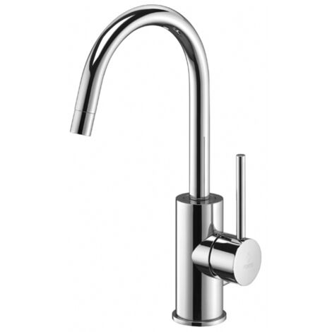 Miscelatore lavabo Light a canna alta con scarico in ottone cromo