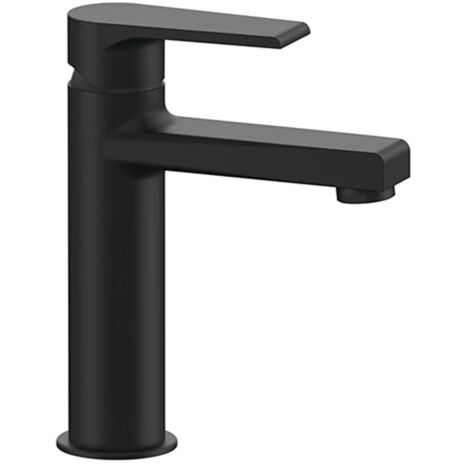 Miscelatore lavabo medio nero opaco Mariani serie Artic scarico incluso