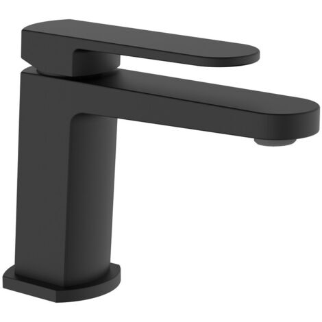 Miscelatore lavabo nero opaco con piletta click clack - serie Venere