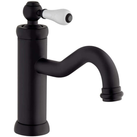 Miscelatore lavabo nero opaco Jacuzzi Rubinetteria serie Tosca per piletta click clack