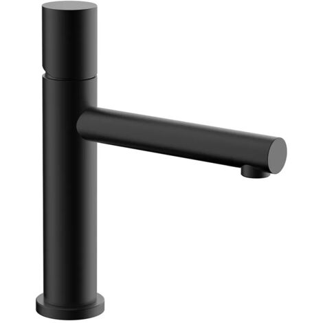 Miscelatore lavabo nero opaco senza leva in acciaio inox Gemini