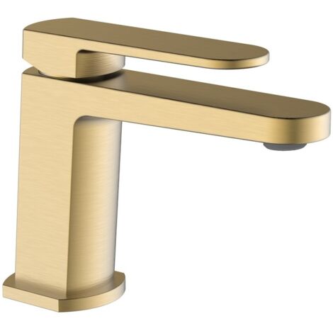 Miscelatore lavabo oro opaco con piletta click clack - serie Venere