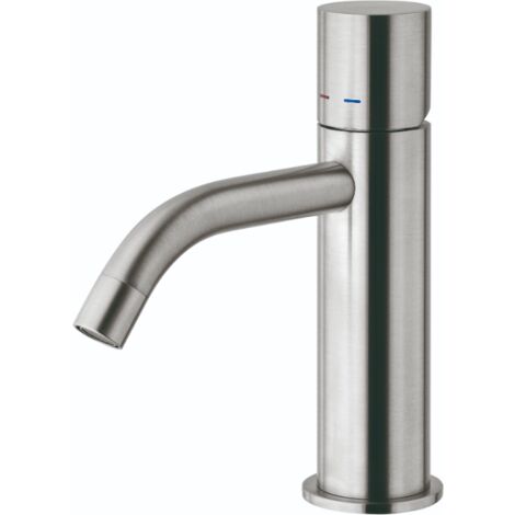 Miscelatore lavabo Paffoni serie Light LIGX071ST Ottone - Steel looking